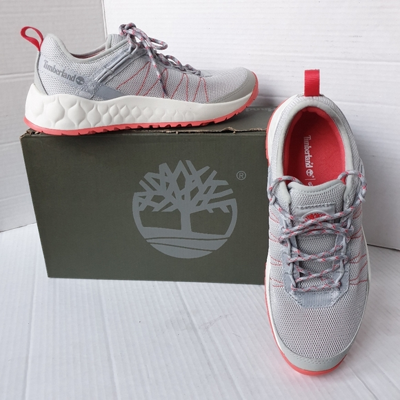 Timberland Wm Solar Wave Light Grey Mesh Low Top Lace-Up Eco Hiking Sneakers 7.5 - Picture 16 of 16